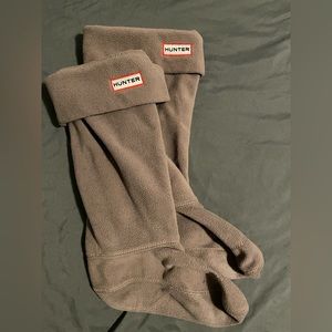 Hunter Boots Socks | Fleece | Khaki green and taupe beige